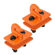 koolsoo 2x Tractor Bucket Grab Hook 3/8 Auto Repair Part Agricultural Tractor Hook Tow Hook Mount Vehicle Towing Hanger for Loader RV Orange